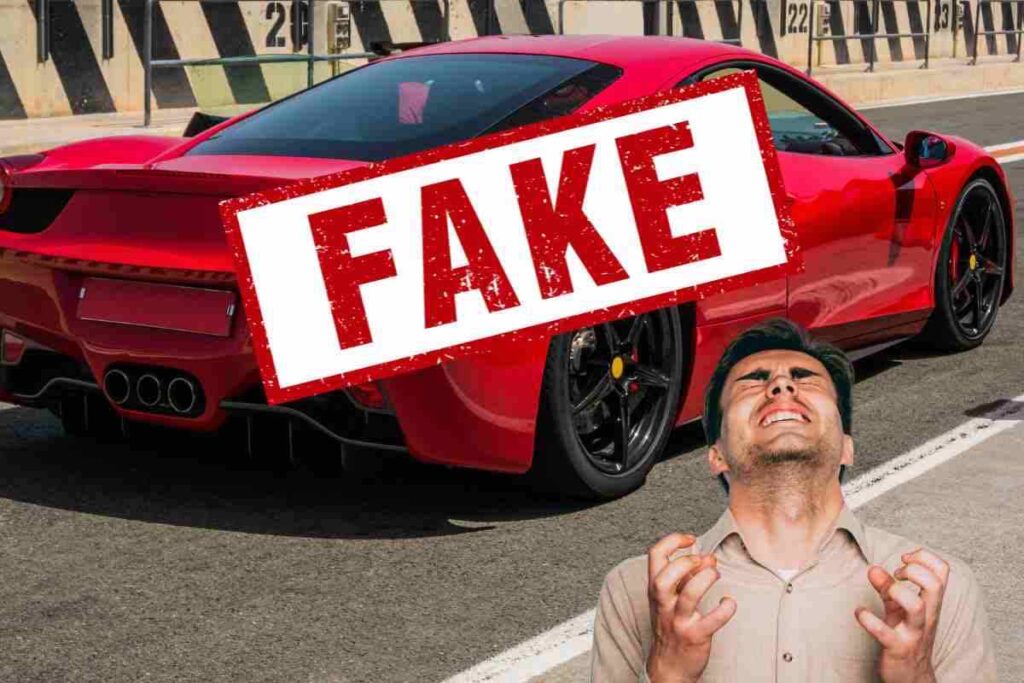 Auto finta Ferrari