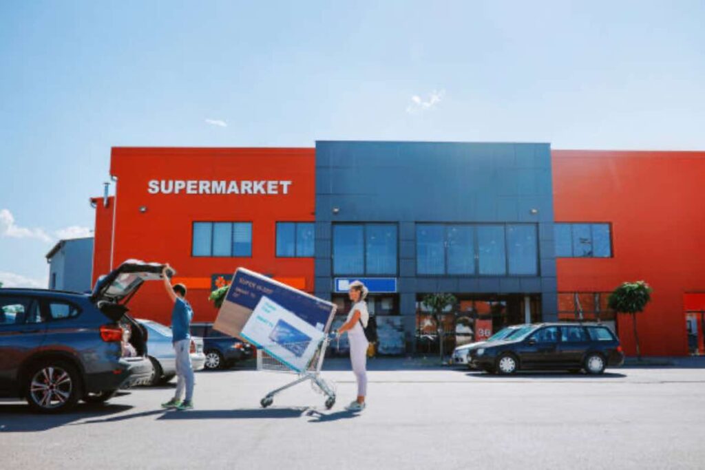 Parcheggiare nel supermercato